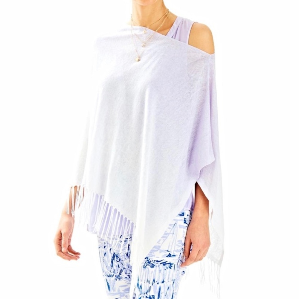 Lilly Pulitzer - Marin Ombré Sweater Wrap in Lilac